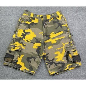 MacGear Cargo Shorts Men's 34 Yellow Camo Masters of Architectural Clothing VTG